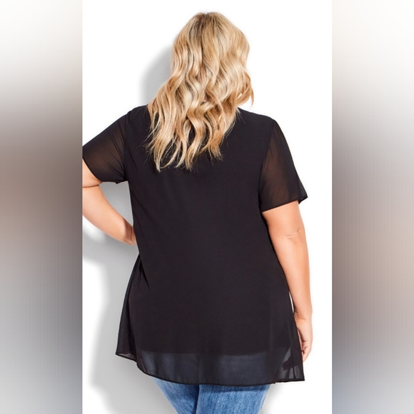 ARNA YORK BLACK TUNIC TOP - Picture 2 of 2